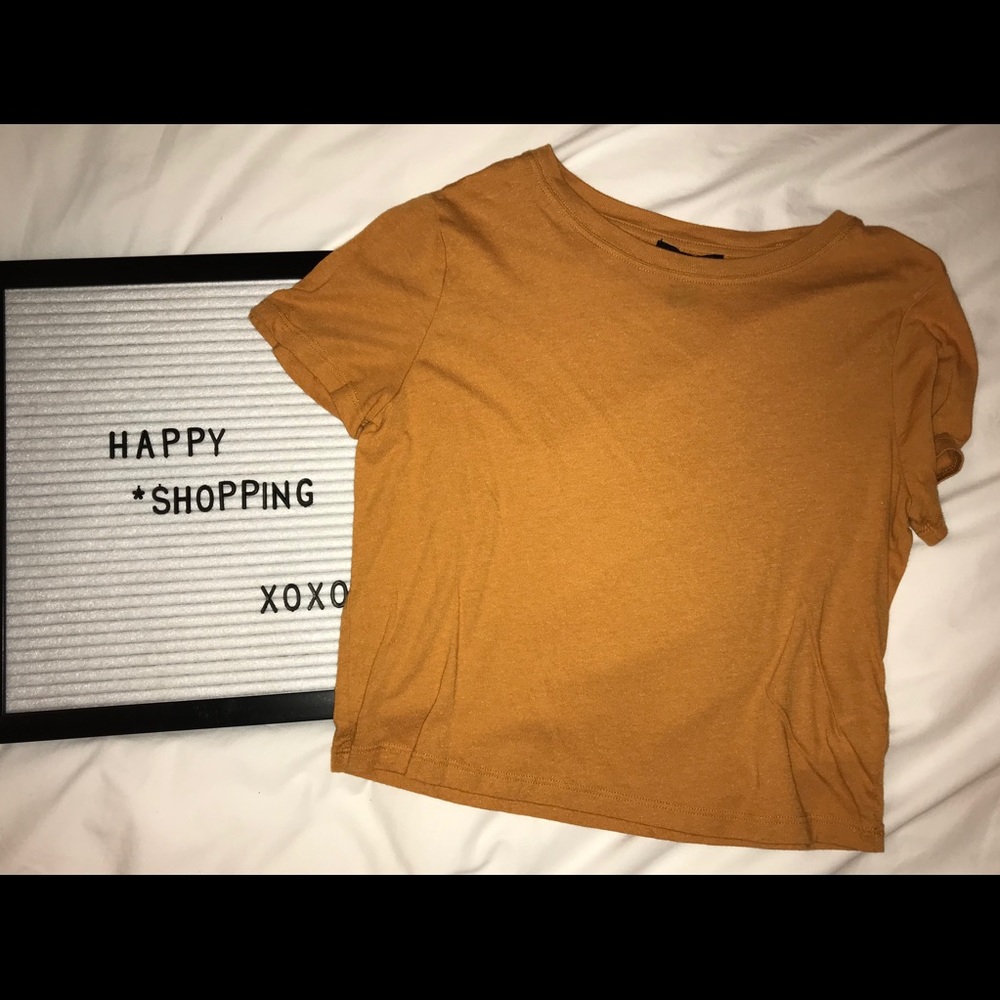 Gold/orange crop top